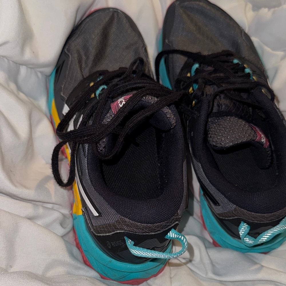 ASICS GEL-FujiTrabuco 8 trail running shoes in the Black Multi colorway Sz.9.5 W - Picture 9 of 16